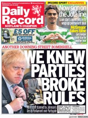 Daily Record (UK) Newspaper Front Page for 25 May 2022