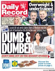 Daily Record (UK) Newspaper Front Page for 25 June 2021