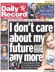Daily Record (UK) Newspaper Front Page for 25 September 2023