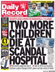 Daily Record (UK) Newspaper Front Page for 26 November 2021