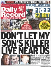 Daily Record (UK) Newspaper Front Page for 26 December 2022