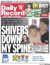 Daily Record front page for 26 January 2023