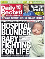 Daily Record front page for 26 March 2025