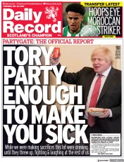 Daily Record (UK) Newspaper Front Page for 26 May 2022