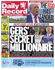 Daily Record front page for 26 July 2025
