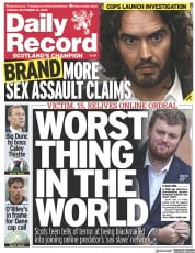 Daily Record front page for 26 September 2023