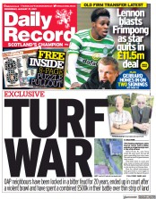 Daily Record (UK) Newspaper Front Page for 27 January 2021