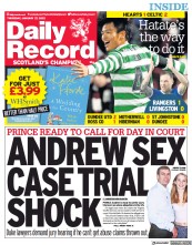 Daily Record front page for 27 January 2022