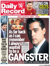 Daily Record (UK) Newspaper Front Page for 27 May 2022
