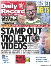 Daily Record (UK) Newspaper Front Page for 27 May 2023