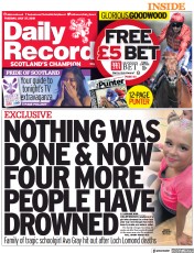 Daily Record (UK) Newspaper Front Page for 27 July 2021