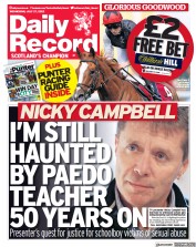 Daily Record (UK) Newspaper Front Page for 27 July 2022