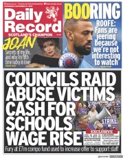 Daily Record (UK) Newspaper Front Page for 27 September 2023