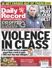 Daily Record front page for 28 November 2023