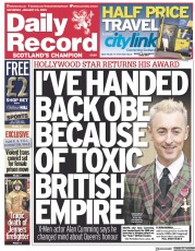 Daily Record (UK) Newspaper Front Page for 28 January 2023