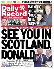 Daily Record front page for 28 February 2025