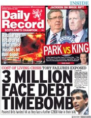 Daily Record (UK) Newspaper Front Page for 28 March 2022