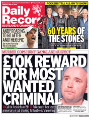 Daily Record (UK) Newspaper Front Page for 28 June 2022