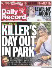 Daily Record (UK) Newspaper Front Page for 28 June 2023