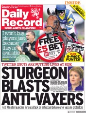 Daily Record (UK) Newspaper Front Page for 28 July 2021