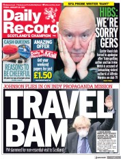 Daily Record (UK) Newspaper Front Page for 29 January 2021