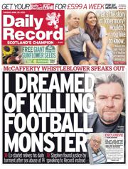 Daily Record front page for 29 April 2025