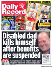 Daily Record (UK) Newspaper Front Page for 29 May 2021