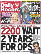 Daily Record (UK) Newspaper Front Page for 29 May 2023