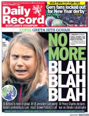 Daily Record (UK) Newspaper Front Page for 2 November 2021