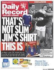 Daily Record front page for 2 February 2023
