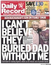 Daily Record (UK) Newspaper Front Page for 2 May 2023