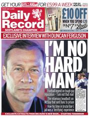 Daily Record front page for 2 May 2025