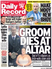 Daily Record (UK) Newspaper Front Page for 2 July 2021