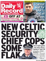 Daily Record (UK) Newspaper Front Page for 30 October 2021