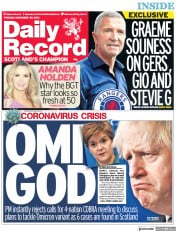 Daily Record (UK) Newspaper Front Page for 30 November 2021