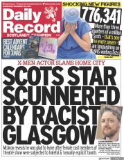 Daily Record front page for 30 November 2022