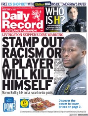 Daily Record (UK) Newspaper Front Page for 30 April 2021