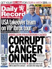 Daily Record front page for 30 April 2025