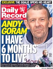 Daily Record (UK) Newspaper Front Page for 30 May 2022