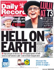 Daily Record (UK) Newspaper Front Page for 30 June 2022