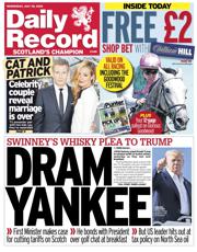 Daily Record front page for 30 July 2025