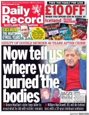 Daily Record (UK) Newspaper Front Page for 30 September 2022