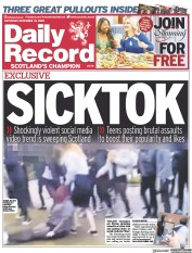 Daily Record (UK) Newspaper Front Page for 31 December 2022