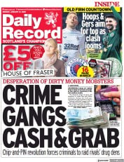 Daily Record (UK) Newspaper Front Page for 31 January 2022