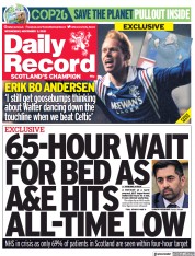 Daily Record (UK) Newspaper Front Page for 3 November 2021