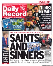 Daily Record (UK) Newspaper Front Page for 3 March 2021