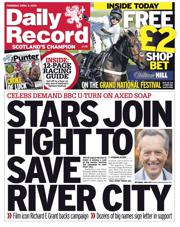 Daily Record front page for 3 April 2025