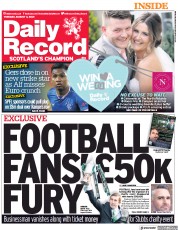 Daily Record (UK) Newspaper Front Page for 3 August 2021