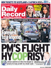 Daily Record (UK) Newspaper Front Page for 4 November 2021