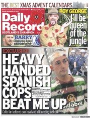 Daily Record (UK) Newspaper Front Page for 4 November 2022